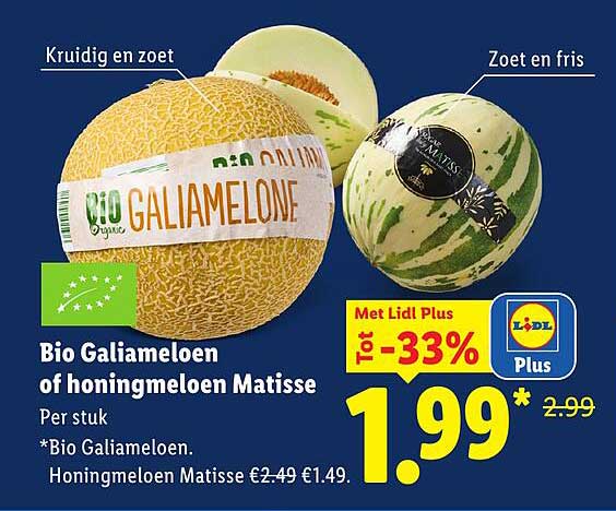 Bio Galiameloen of honingmeloen Matisse