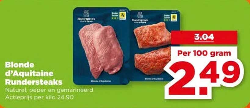 Blonde d'Aquitaine Rundersteaks