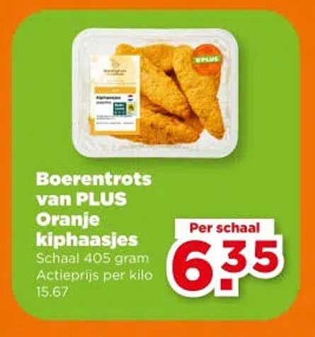Boerentrots van PLUS Oranje kiphaasjes