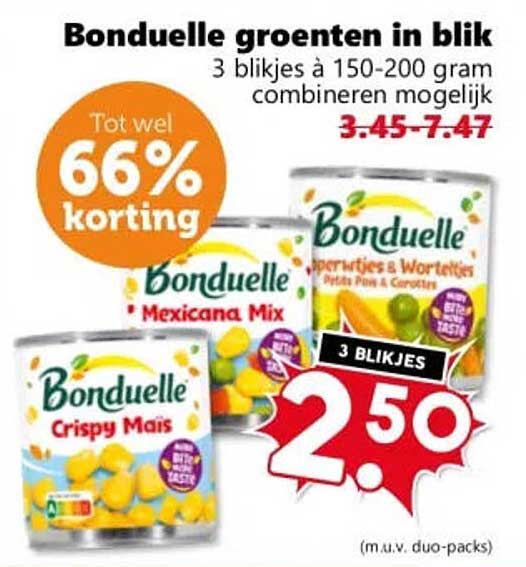 Bonduelle groenten in blik