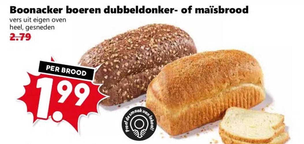 Boonacker boeren dubbeldonker- of maisbrood
