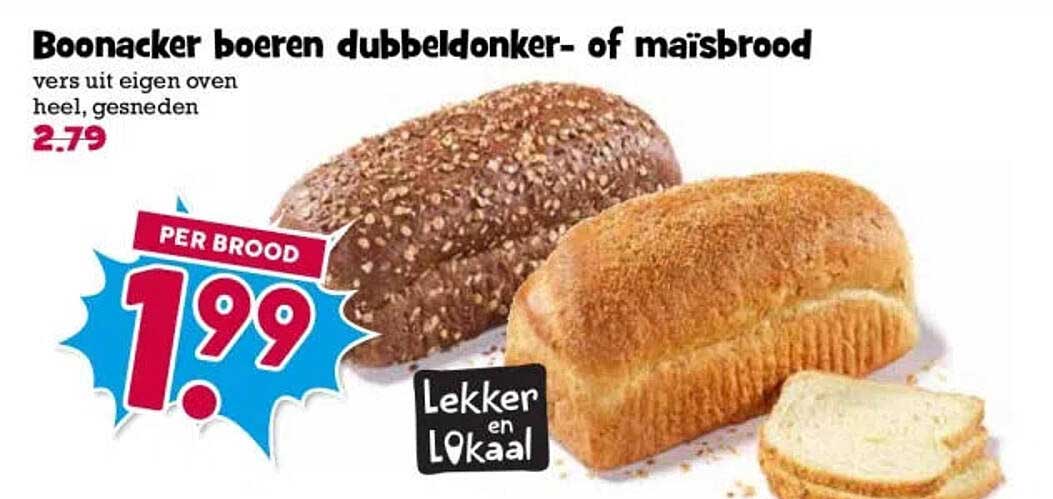 Boonacker boeren dubbeldonker- of maïsbrood
