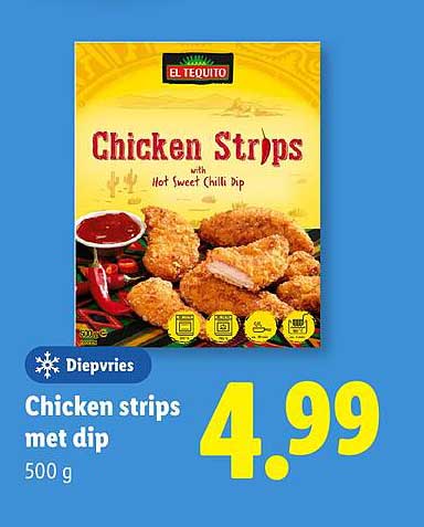 Chicken strips met dip