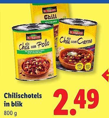 Chilischotels in blik