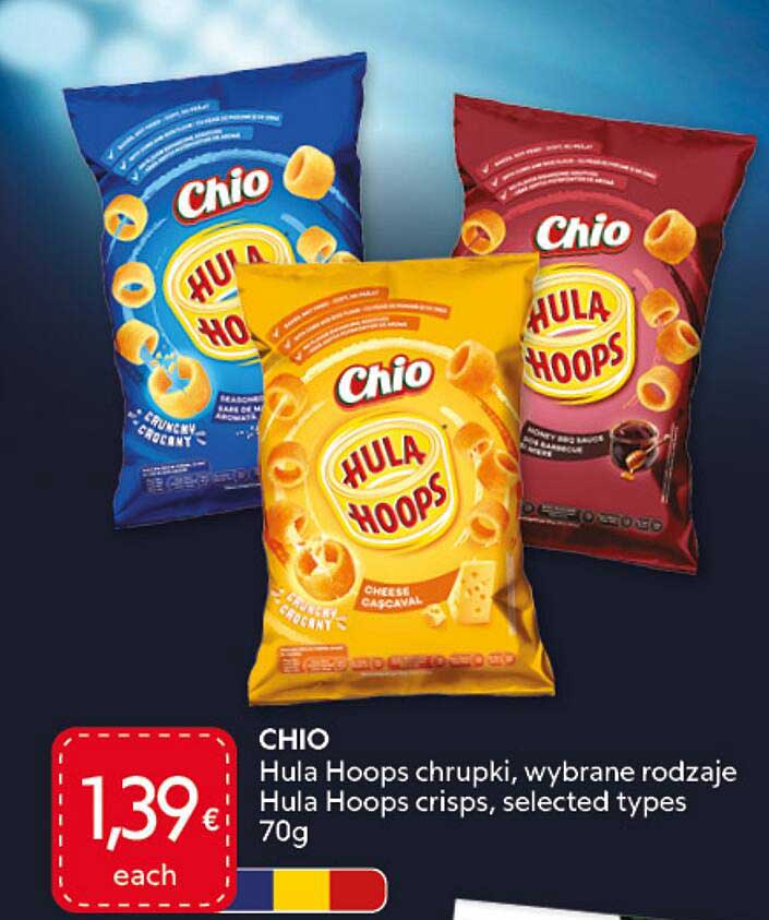 CHIO Hula Hoops chrupki, wybrane rodzaje Hula Hoops crisps, selected types 70g
