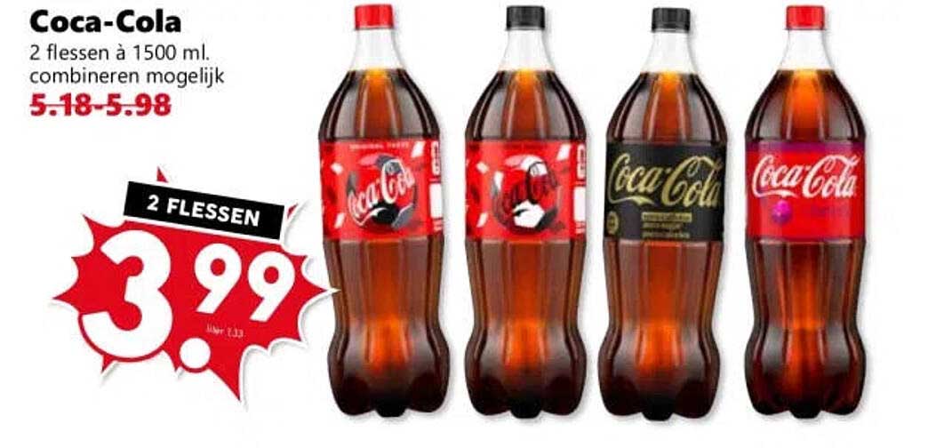 Coca-Cola 2 flessen à 1500 ml combineren mogelijk 2 FLESSEN