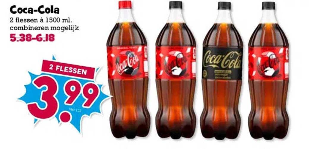 Coca-Cola 2 flessen à 1500 ml, combineren mogelijk
