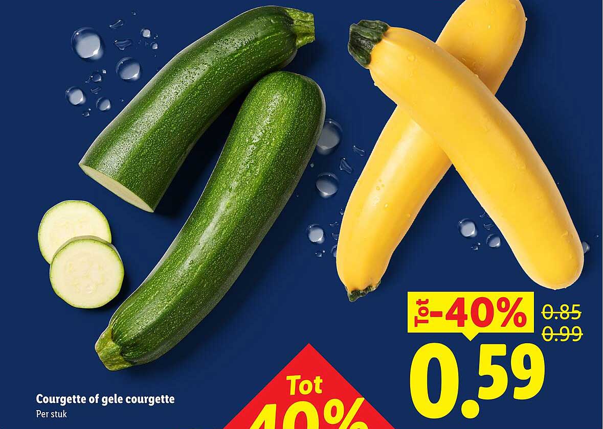 Courgette of gele courgette Tot -40%