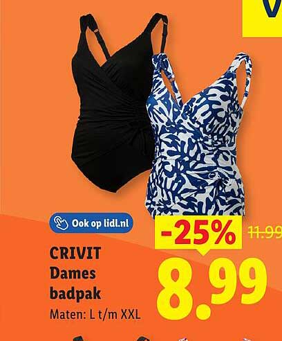 CRIVIT Dames badpak Maten: L t/m XXL