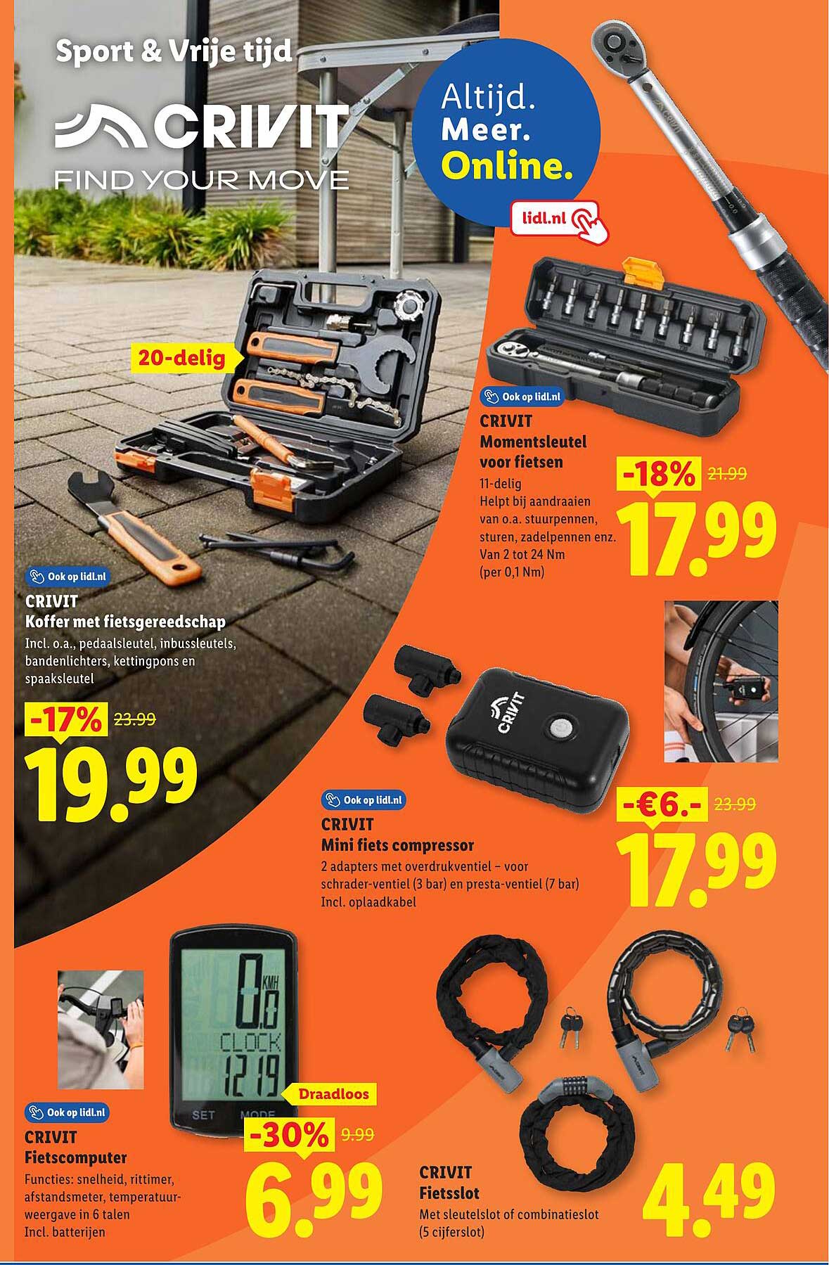 CRIVIT Koffer met fietsgereedschap