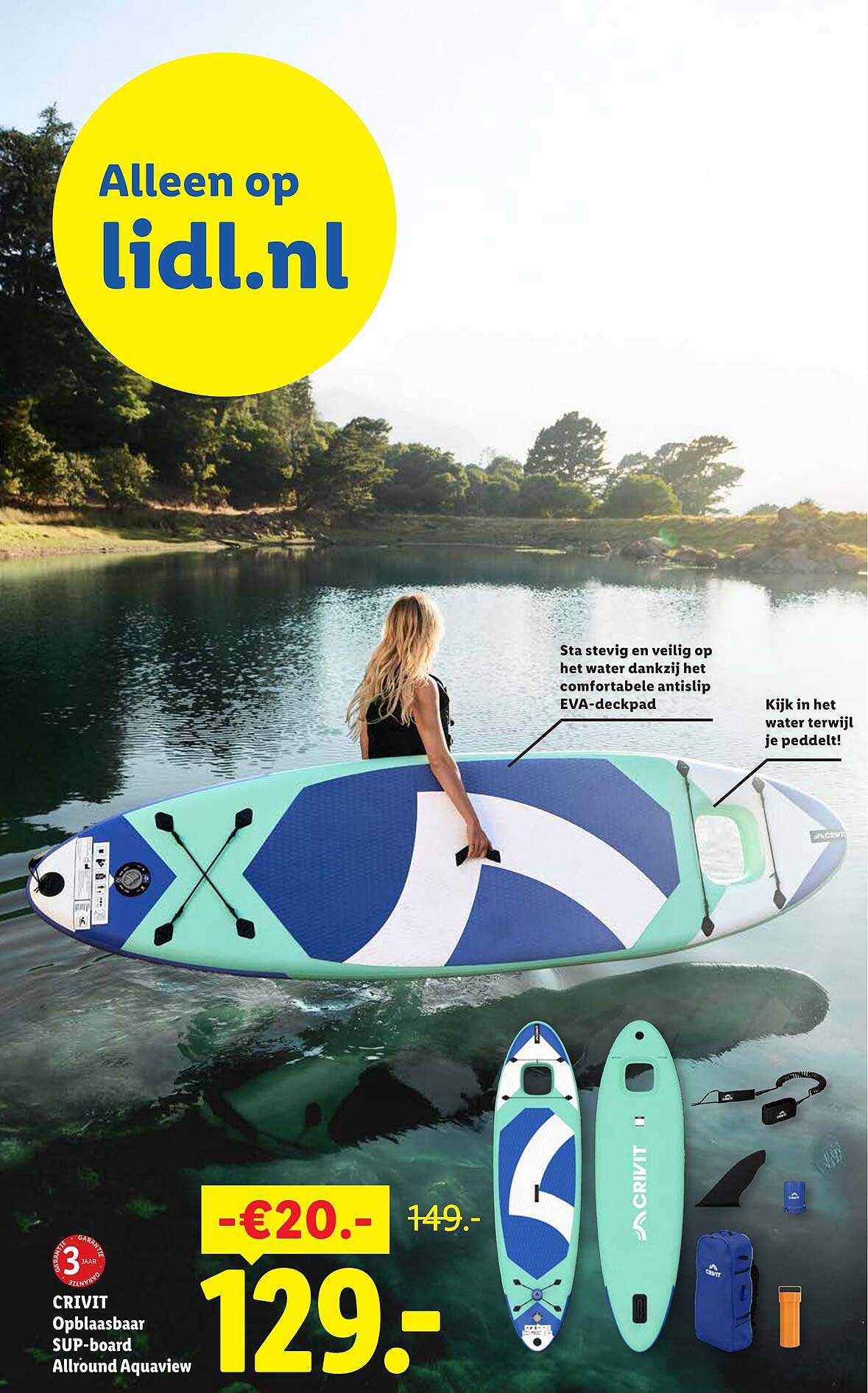CRIVIT Opblaasbaar SUP-board Allround Aquaview