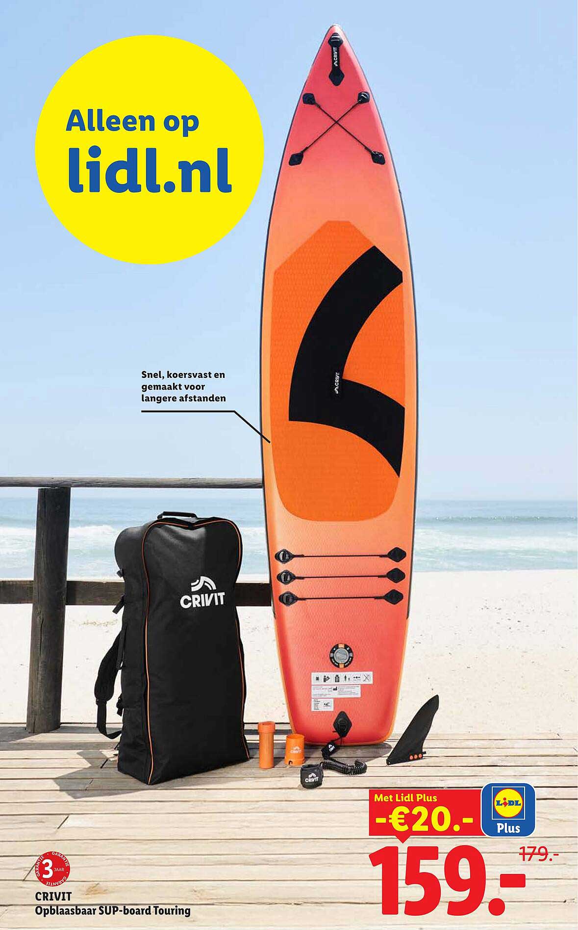 CRIVIT Opblaasbaar SUP-board Touring