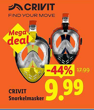 CRIVIT Snorkelmasker Mega deal -44%