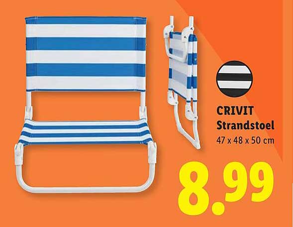 CRIVIT Strandstoel 47 x 48 x 50 cm
