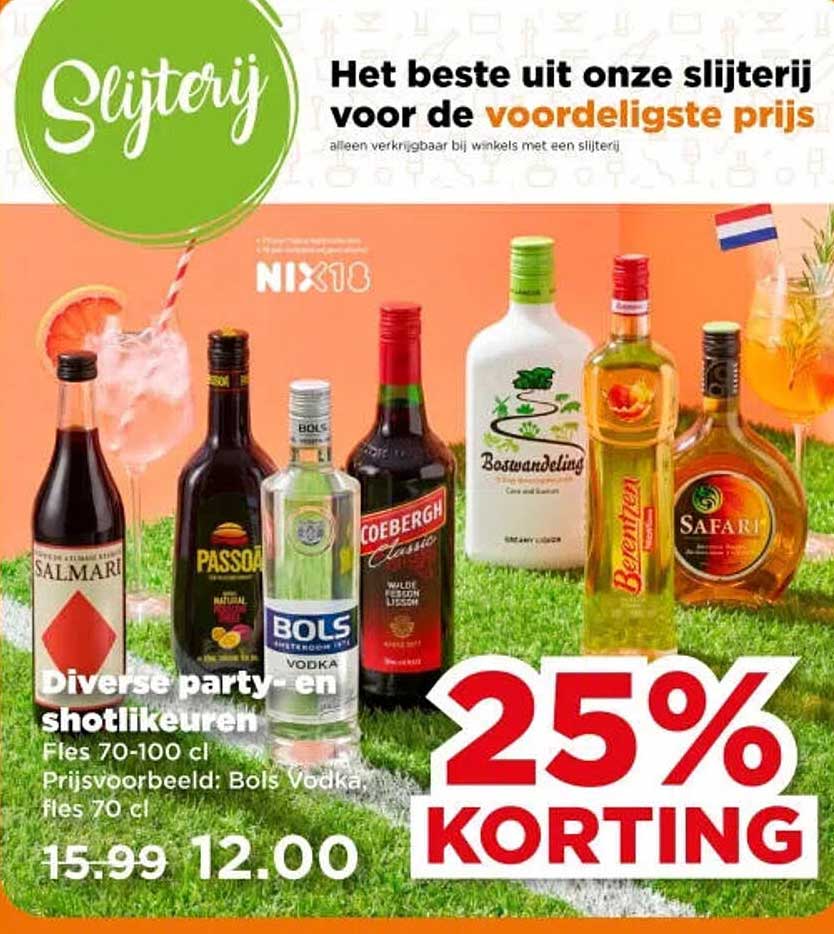 Diverse party- en shotlikeuren 25% KORTING