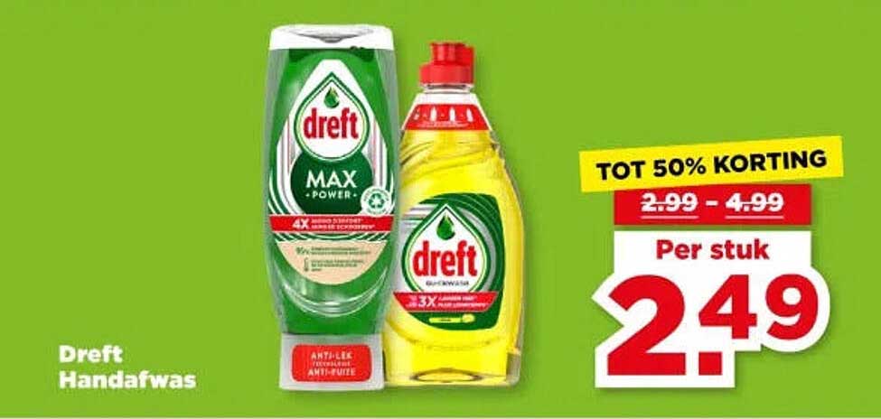 Dreft Handafwas TOT 50% KORTING
