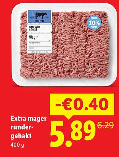 Extra mager rundergehakt 400 g