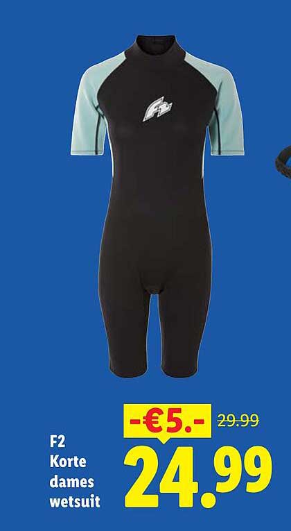 F2 Korte dames wetsuit