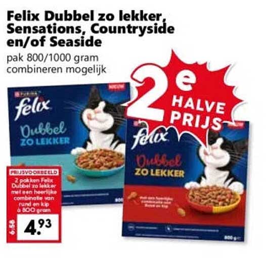 Felix Dubbel zo lekker Sensations, Countryside en/of Seaside 2e halve prijs