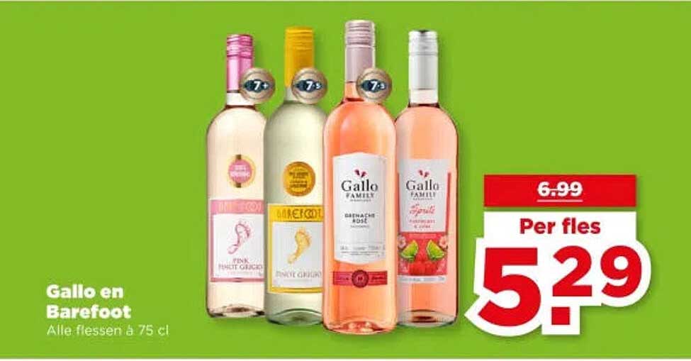 Gallo en Barefoot Alle flessen à 75 cl