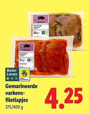 Gemarineerde varkens-filetlapjes