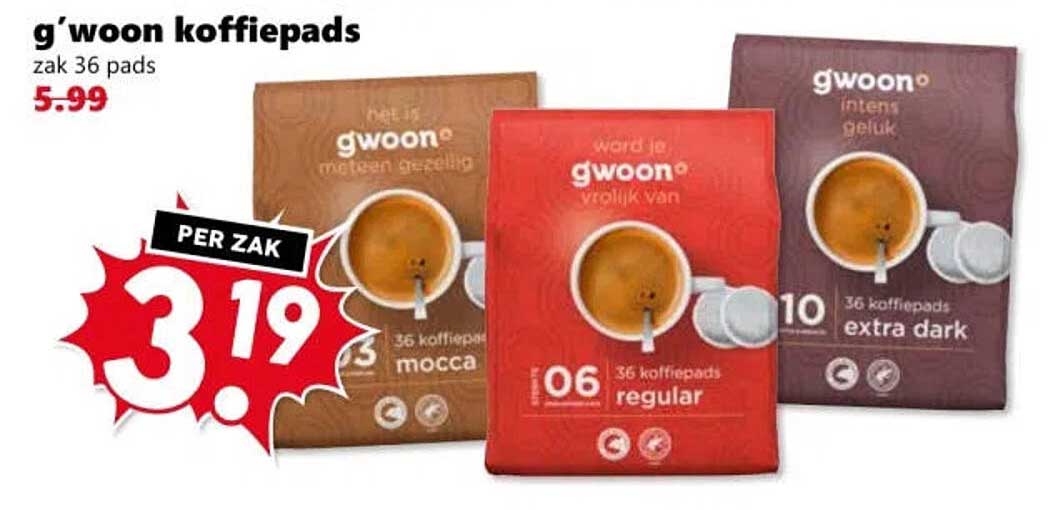 g'woon koffiepads