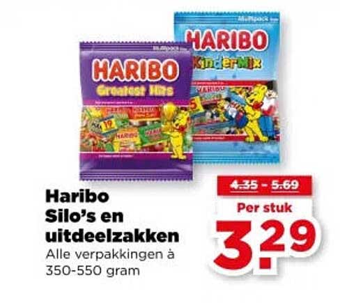 Haribo Silo's en uitdeelzakken