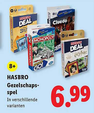 HASBRO Gezelschapsspel In verschillende varianten