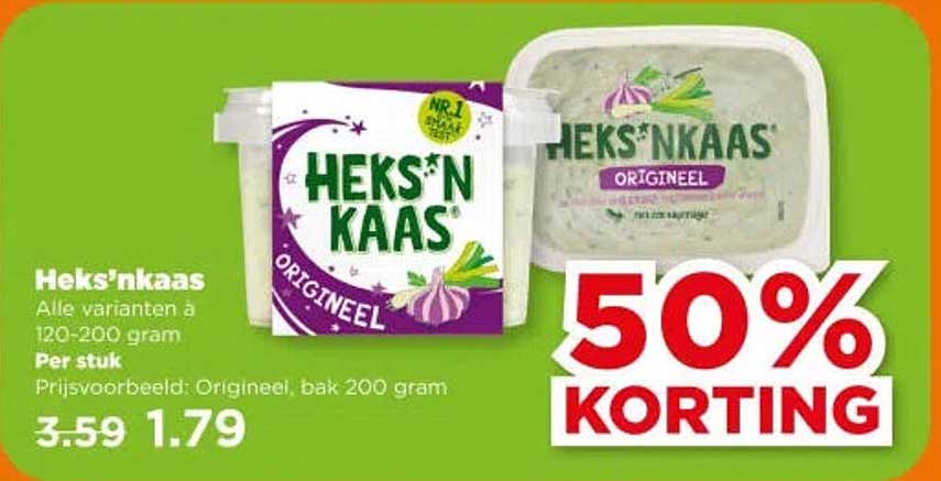 Heks’nkaas 50% korting