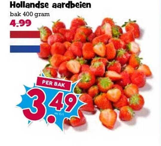 Hollandse aardbeien bak 400 gram