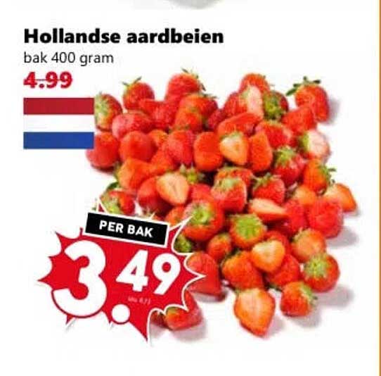 Hollandse aardbeien bak 400 gram