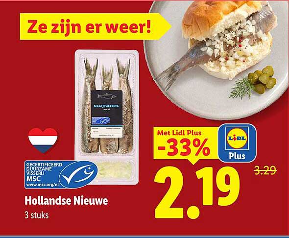 Hollandse Nieuwe 3 stuks -33%