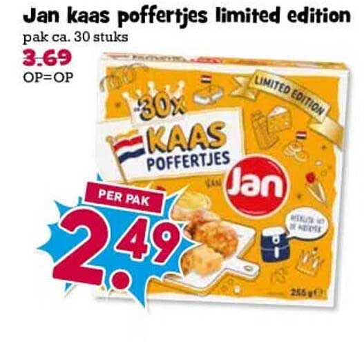Jan kaas poffertjes limited edition