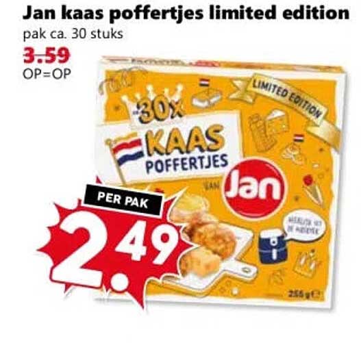 Jan kaas poffertjes limited edition