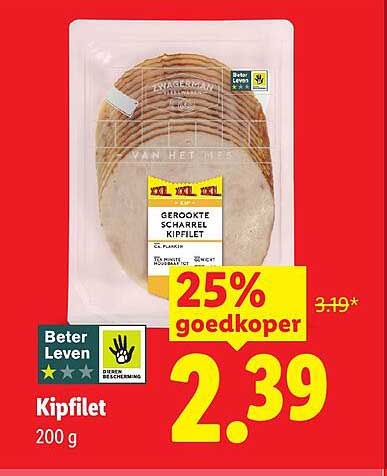 Kipfilet 200 g 25% goedkoper