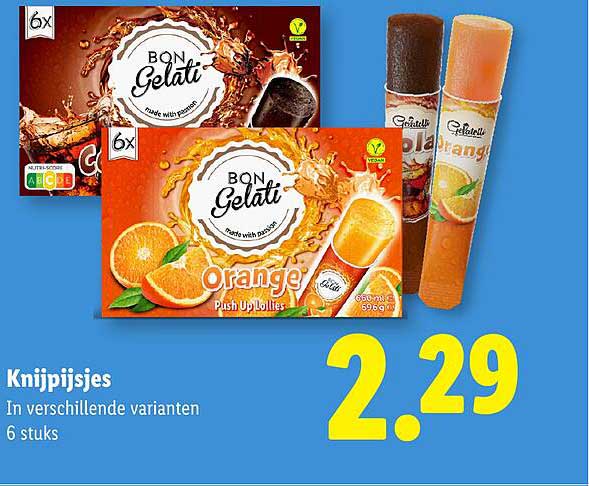 Knijpijsjes In verschillende varianten 6 stuks