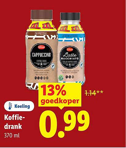 Koffiedrank 370 ml 13% goedkoper