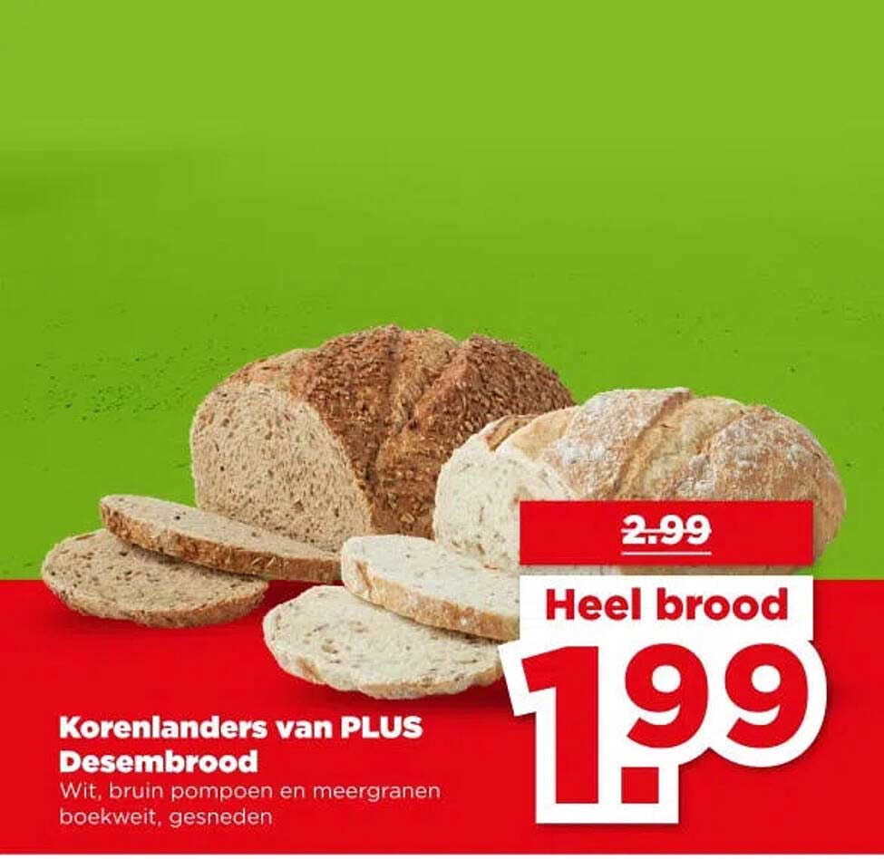 Korenlanders van PLUS Desembrood Heel brood