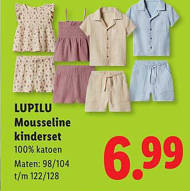LUPILU Mousseline kinderset