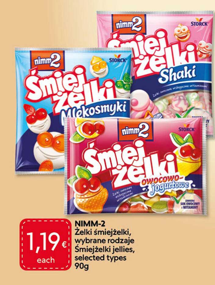NIMM-2 Żelki śmiejzelki, wybrane rodzaje Śmiejżelki jellies, selected types 90g