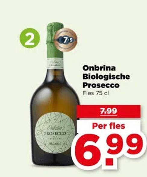 Onbrina Biologische Prosecco Fles 75 cl