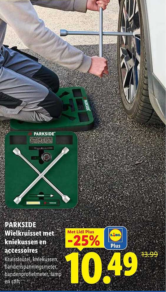 PARKSIDE Wielkruisset met kniekussen en accessoires Met Lidl Plus -25%