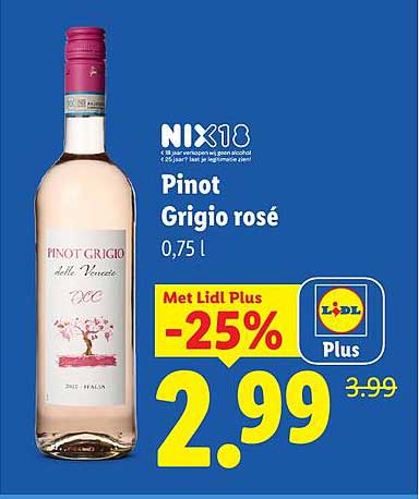 Pinot Grigio rosé 0,75 l -25%
