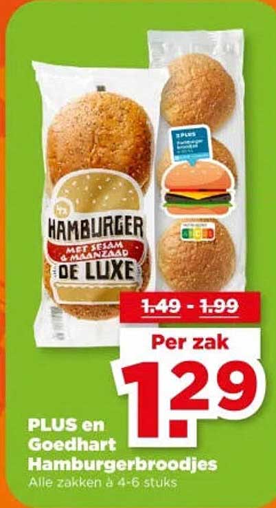PLUS en Goedhart Hamburgerbroodjes