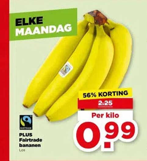 PLUS Fairtrade bananen Los