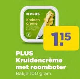 PLUS Kruidencrème met roomboter Bakje 100 gram