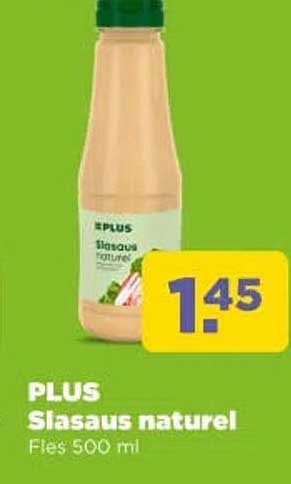 PLUS Slasaus naturel Fles 500 ml