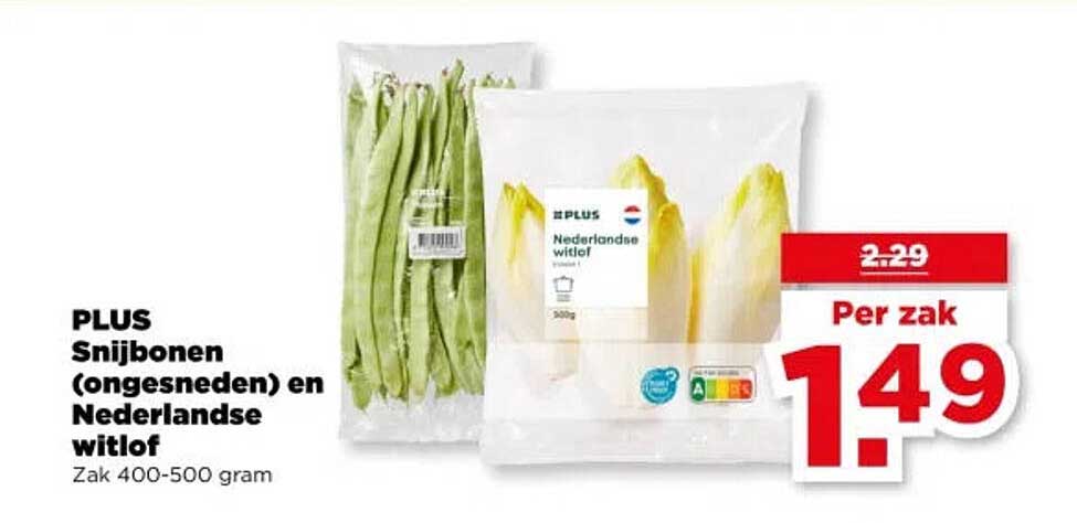 PLUS Snijbonen (ongesneden) en Nederlandse witlof