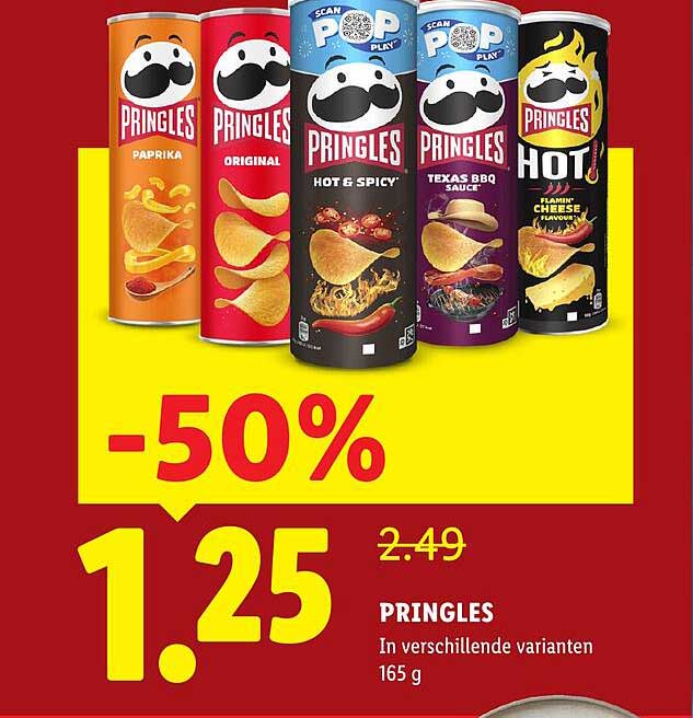 Pringles In verschillende varianten 165 g -50%