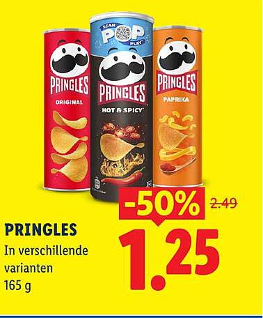 PRINGLES In verschillende varianten 165 g -50%
